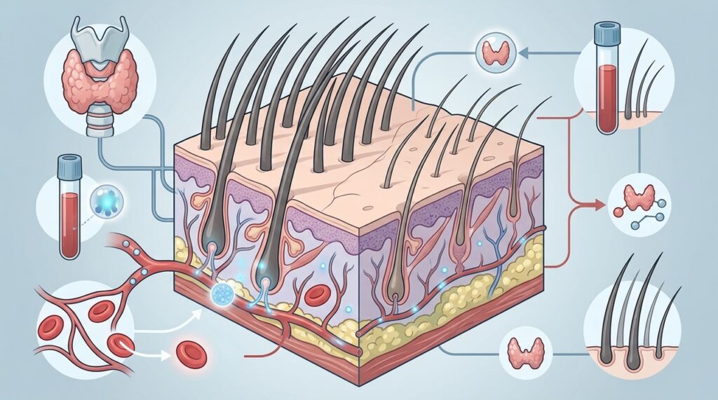 La caída de cabello sin causa aparente no es solo estrés; es necesario evaluar la tiroides, el hierro y las hormonas