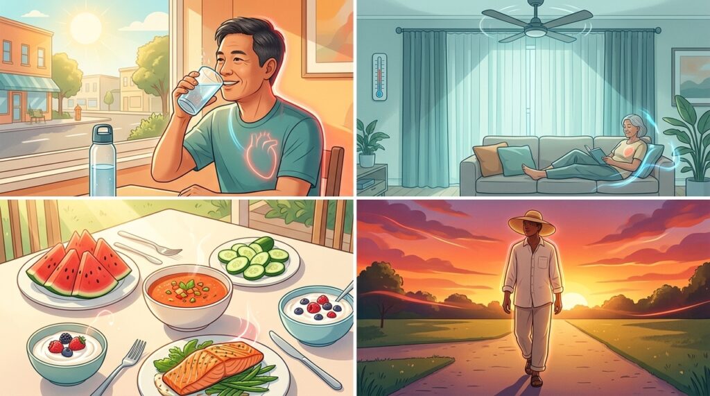 ¿Cómo sobrellevar el calor sin forzar el corazón? Siete consejos prácticos