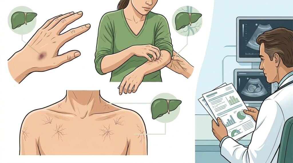 4 síntomas de problemas en el hígado visibles en la piel