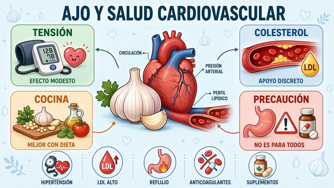 Tensión, colesterol, cocina y precauciones: los cuatro pilares del ajo.