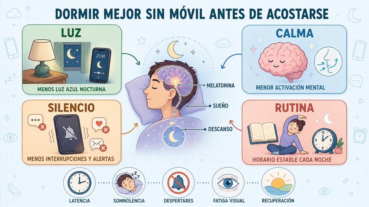 Luz, calma, silencio y rutina: cuatro pilares para dormir mejor.