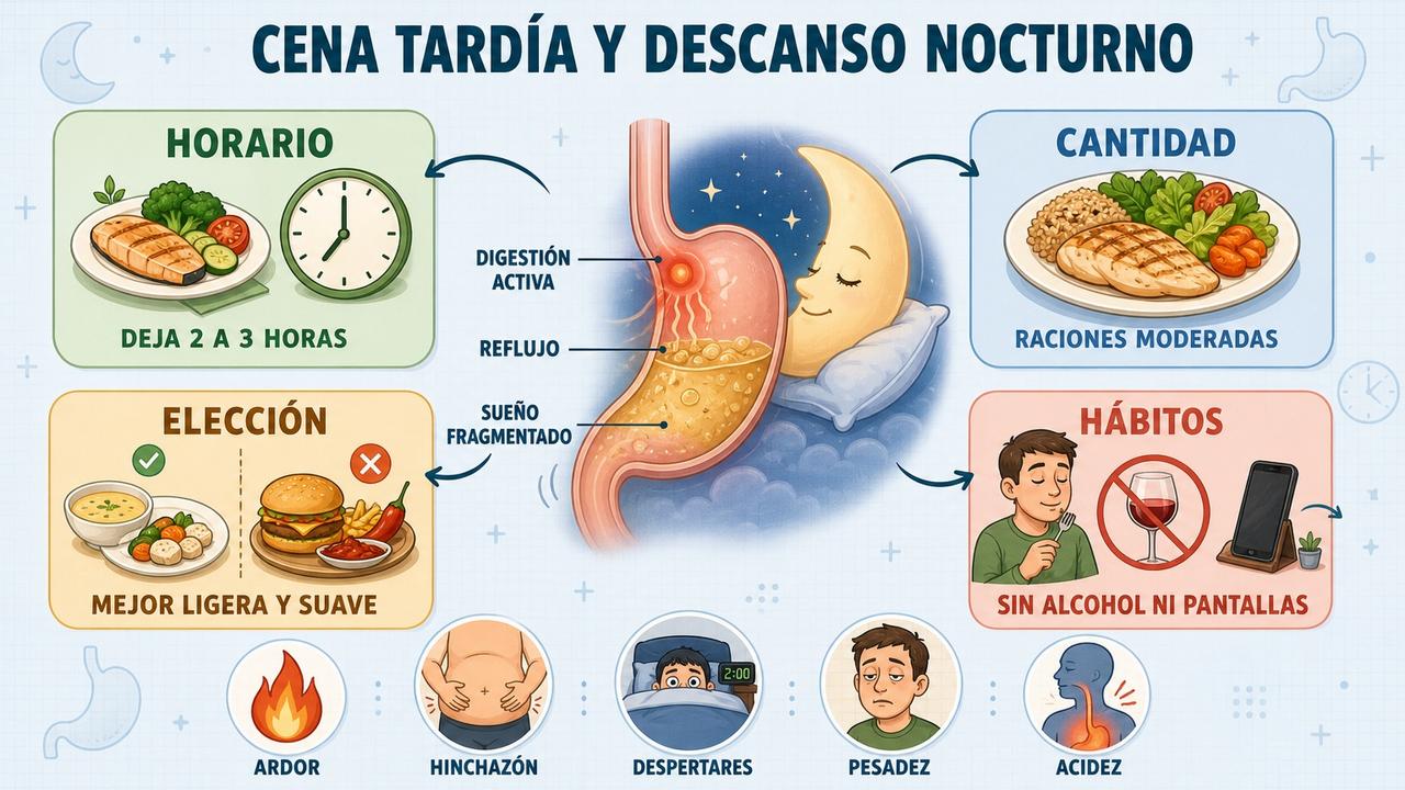 Horario, cantidad, elección y hábitos: claves para cenar mejor por la noche.