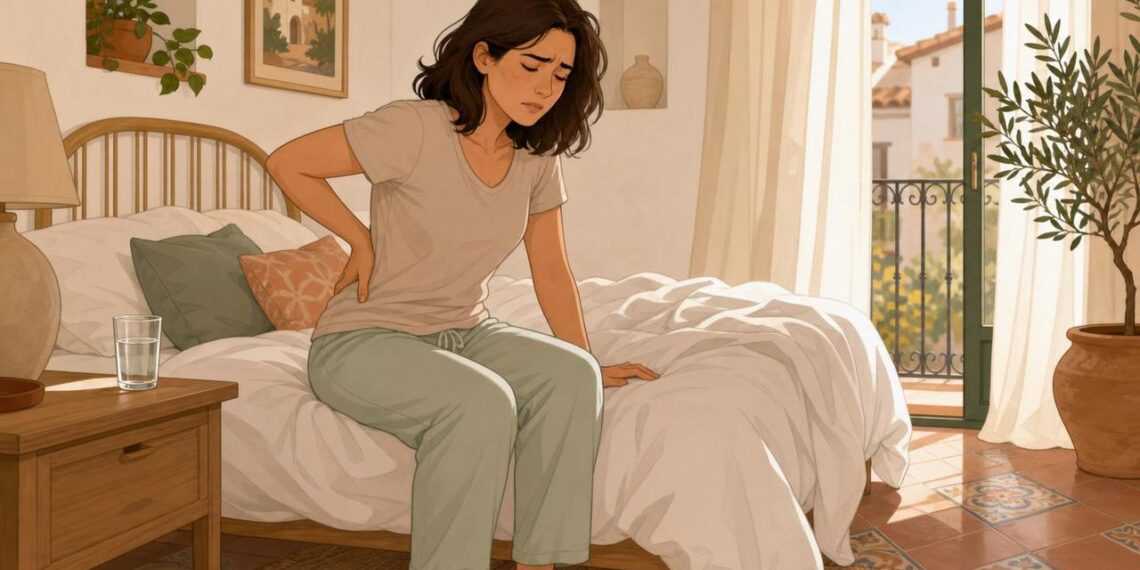 Despertarse con la espalda baja rígida y dolorida no siempre es por el colchón: a veces es una de las primeras señales de inflamación articular