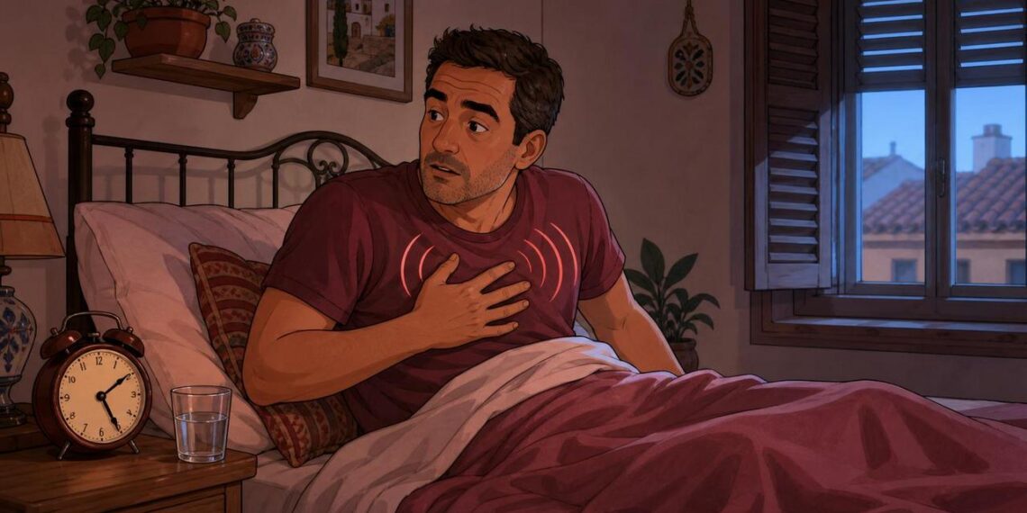Despertarse de madrugada con el corazón acelerado no siempre es ansiedad: a veces es una señal de cambios en la tensión durante la noche