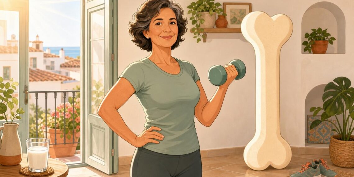 Después de los 50, el hábito que más protege los huesos no es solo tomar leche: la fuerza y la vitamina D también importan