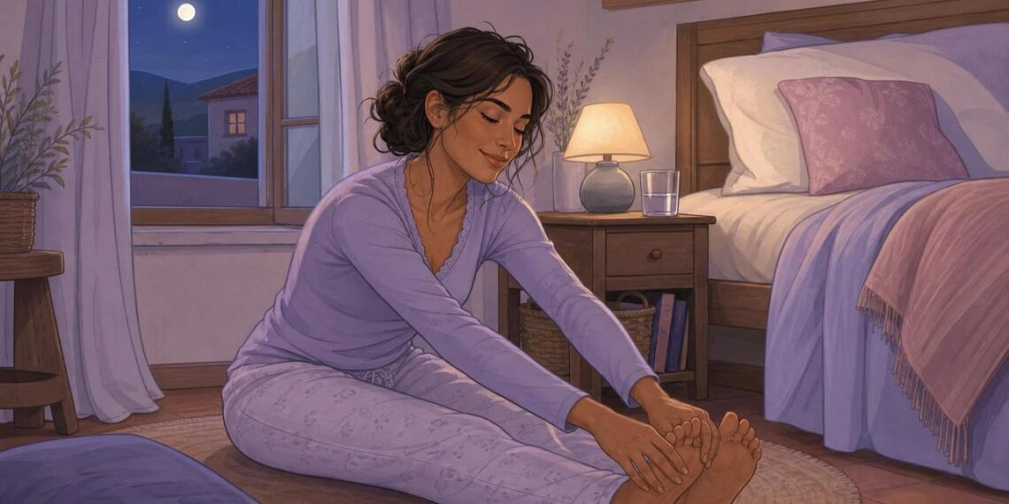 Estirarse unos minutos antes de dormir no es solo relajante: ayuda a soltar la tensión del cuerpo y a conciliar mejor el sueño