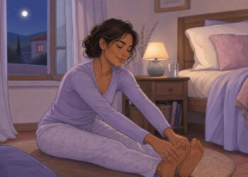 Estirarse unos minutos antes de dormir no es solo relajante: ayuda a soltar la tensión del cuerpo y a conciliar mejor el sueño