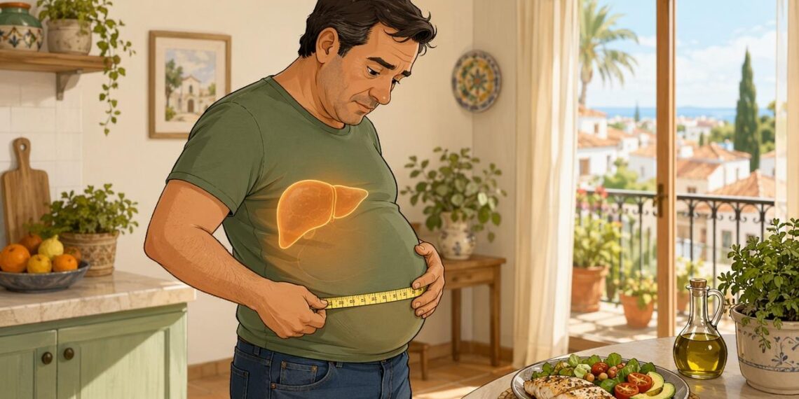 La barriga hinchada que no baja no siempre es por gases: a veces es una señal de acumulación de grasa en el hígado