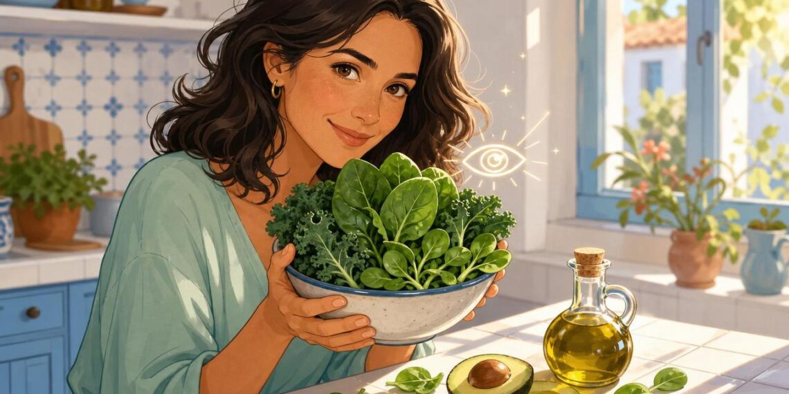 Las verduras de hoja verde no solo alimentan: aportan luteína, que ayuda a cuidar la vista