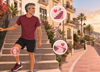 Subir escaleras o caminar en llano: cuál es mejor para el corazón y las articulaciones después de los 50