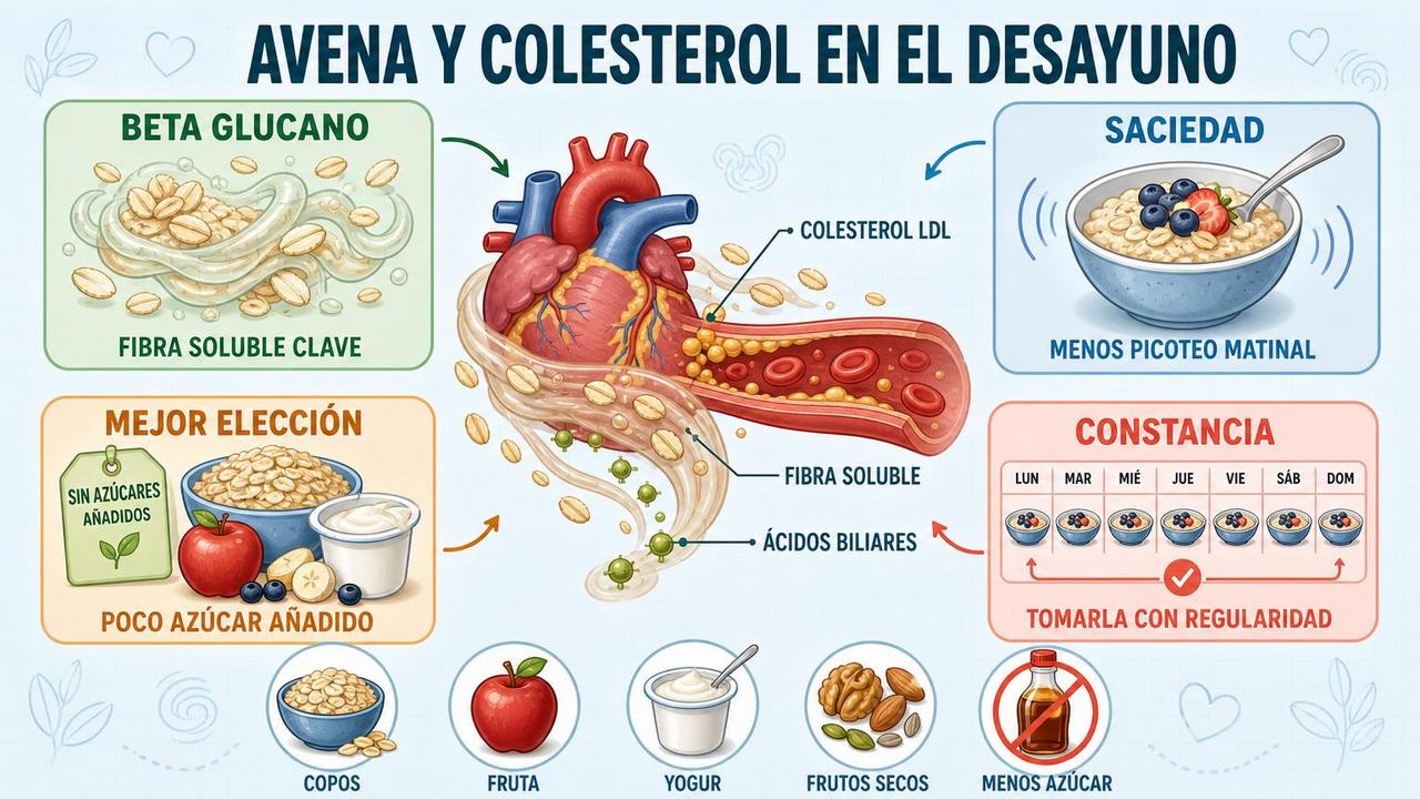 Beta glucano, saciedad, elección saludable y constancia: claves de la avena.