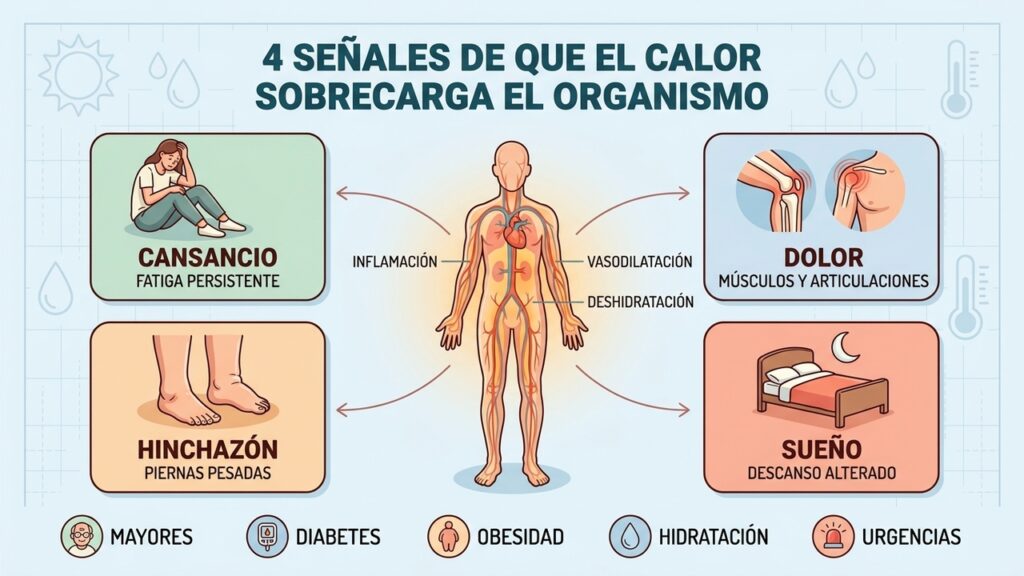 El agotamiento por calor puede aparecer antes de que exista un golpe de calor.
