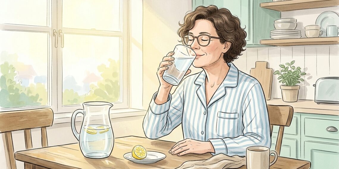 Si al despertar te sientes hinchado o pesado, beber agua antes que nada puede cambiarlo todo