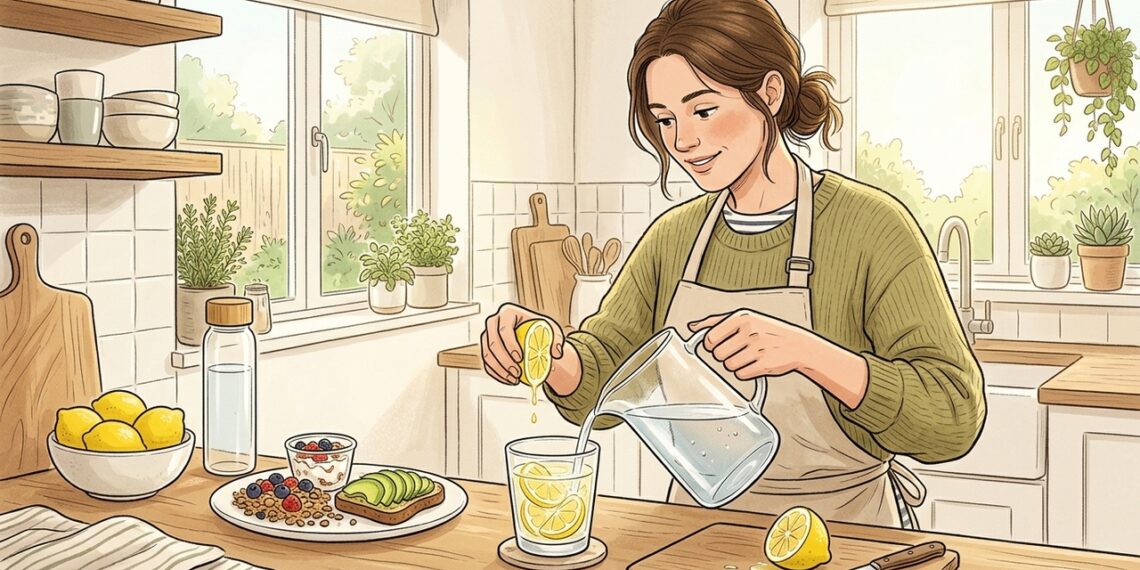 El agua tibia con limón puede ayudar a mejorar la hidratación matinal y estimular la digestión