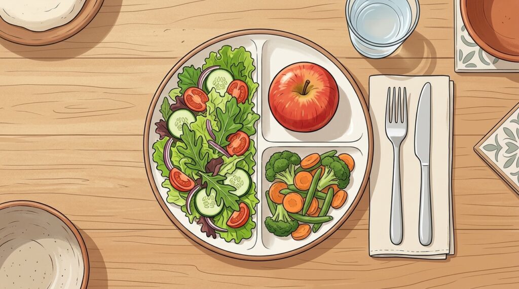 ¿Cuál es la cantidad de frutas y verduras que debe consumirse diariamente para mantener una digestión saludable?
