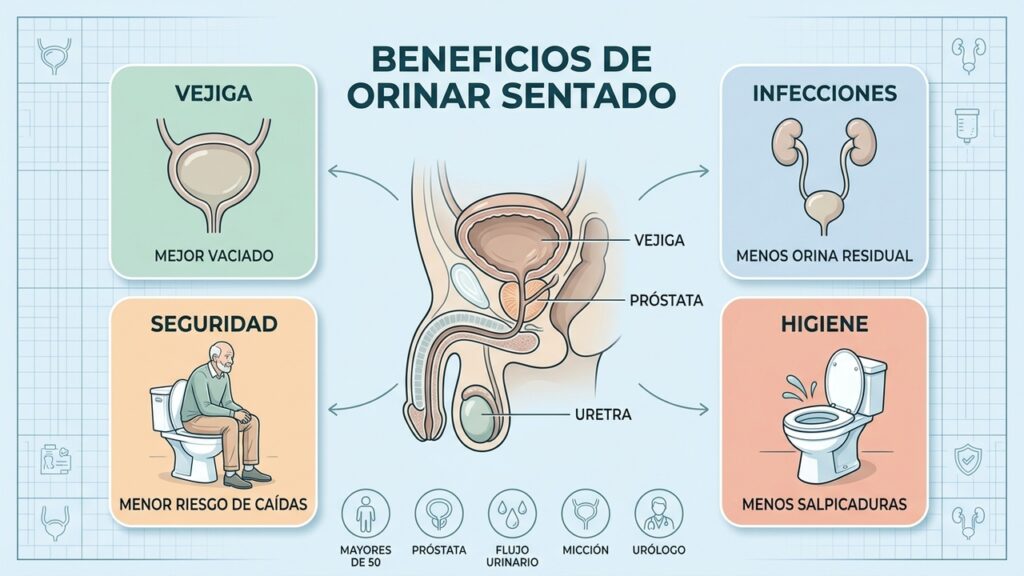 Orinar sentado puede cuidar tu próstata más de lo que imaginas