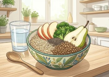 ¿Cuál es la cantidad de fibra que debe consumirse diariamente para mantener un tránsito intestinal saludable?
