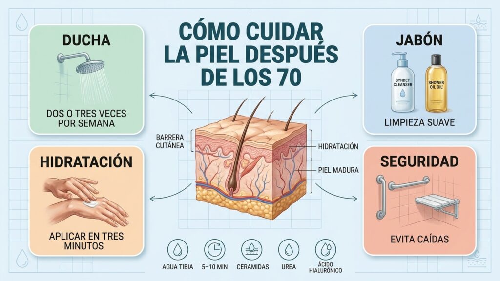 El hábito diario que puede estar dañando tu piel después de los 70