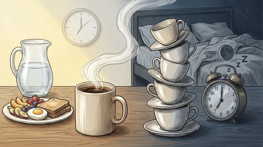 Demasiada cafeína puede alterar el sueño y aumentar las palpitaciones.