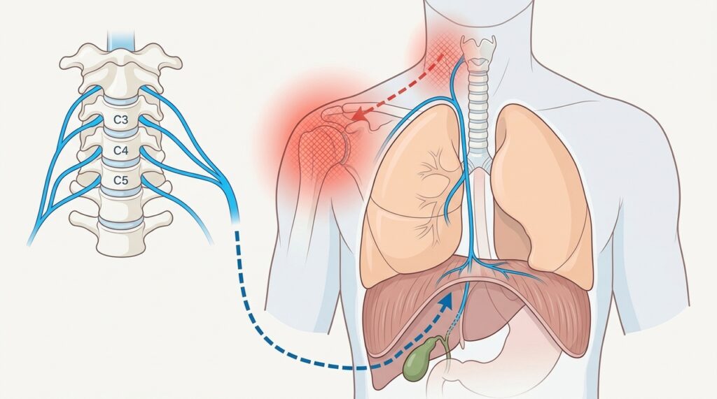 El dolor en el hombro no siempre es muscular, pero puede ser señal en la vesícula o el pulmón