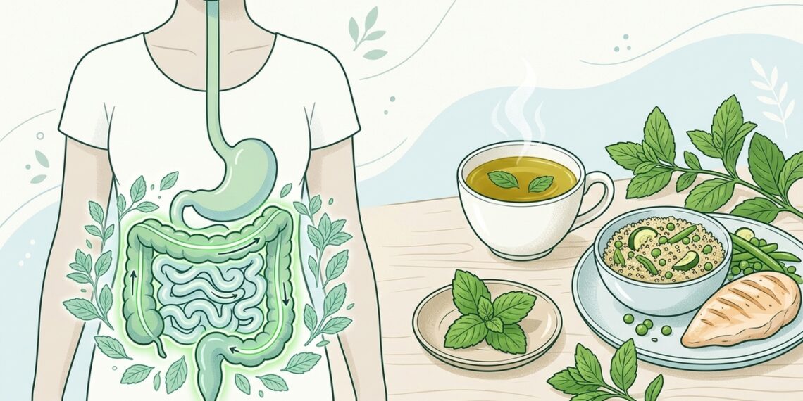 El té de menta puede ayudar a aliviar la digestión pesada y reducir la sensación de hinchazón