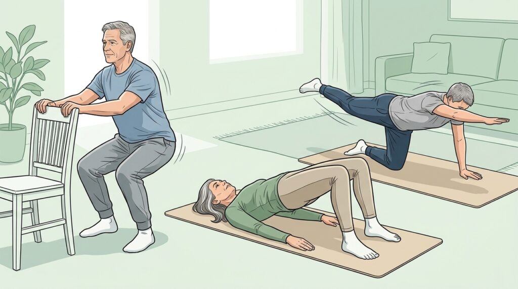 Los 3 ejercicios para fortalecer las piernas y la espalda después de los 45 años