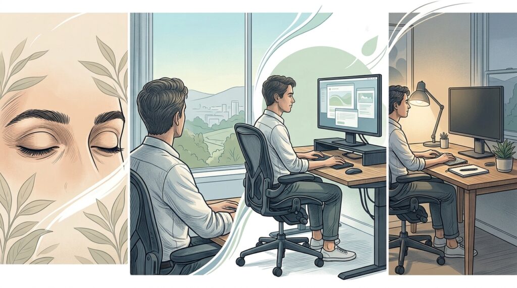 El truco para combatir los ojos cansados frente a la pantalla