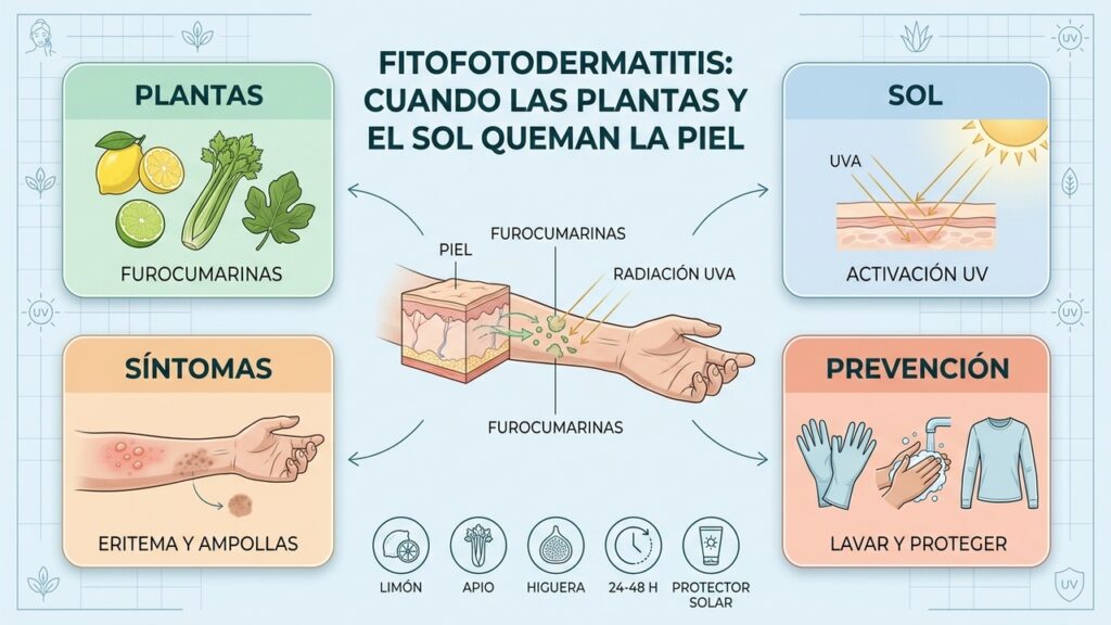 La planta que puede provocar quemaduras en la piel al exponerte al sol