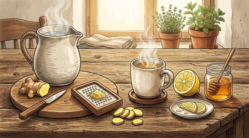 El té de jengibre es una infusión que puede ayudar a aliviar las náuseas y a dar sensación de bienestar digestivo