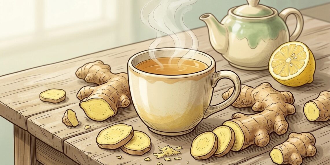 El té de jengibre es una infusión que puede ayudar a aliviar las náuseas y a dar sensación de bienestar digestivo