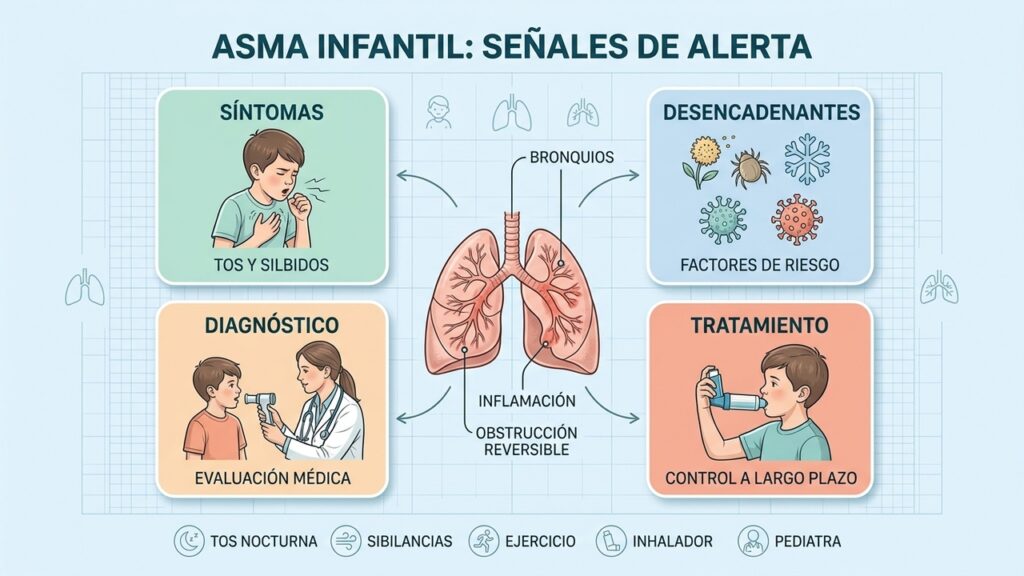 Hay una señal repetitiva que puede alertar del asma en los niños