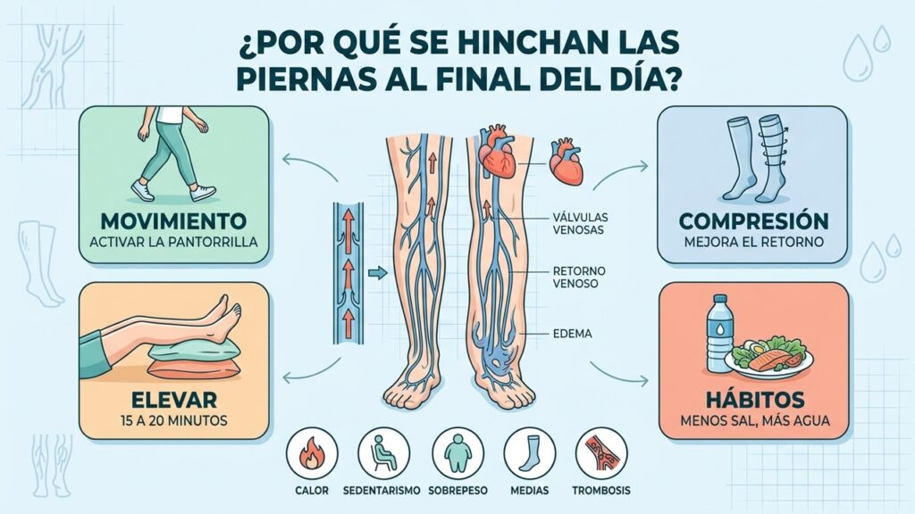 Las razones por las que tus piernas se hinchan al final del día