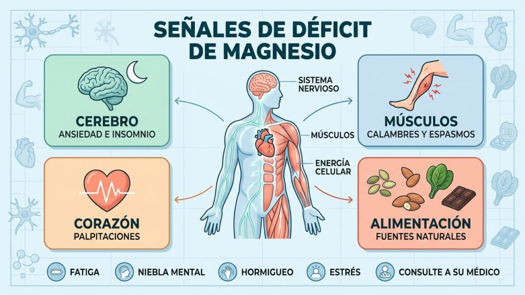 Las señales que pueden indicar un déficit de magnesio