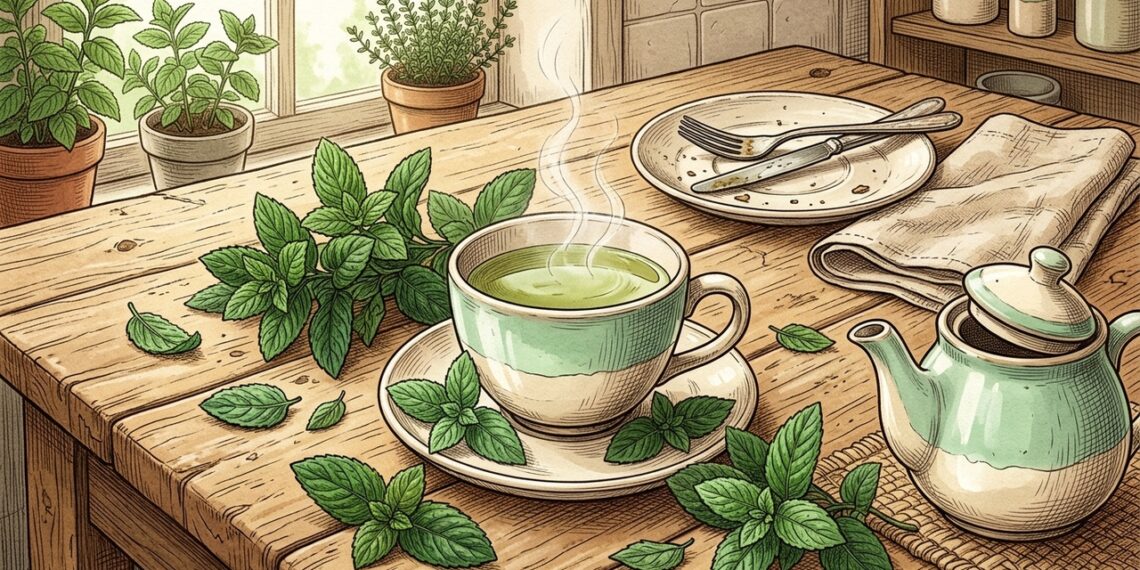 El té de menta es una infusión que puede ayudar a aliviar la digestión y a reducir la sensación de hinchazón