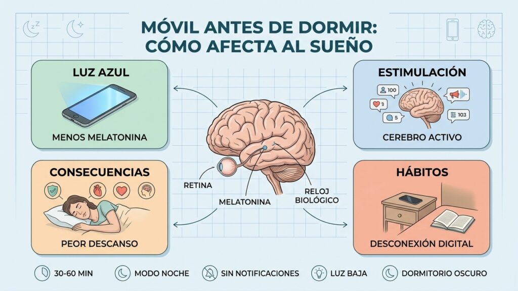 El hábito nocturno con el móvil que podría estar robándote el descanso