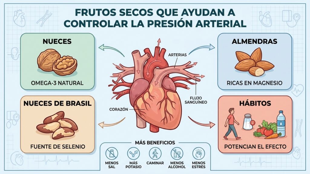 Los frutos secos que ayudan a bajar la presión arterial