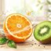 La naranja y el kiwi son alimentos ricos en vitamina C, un antioxidante que ayuda a proteger las células del daño oxidativo