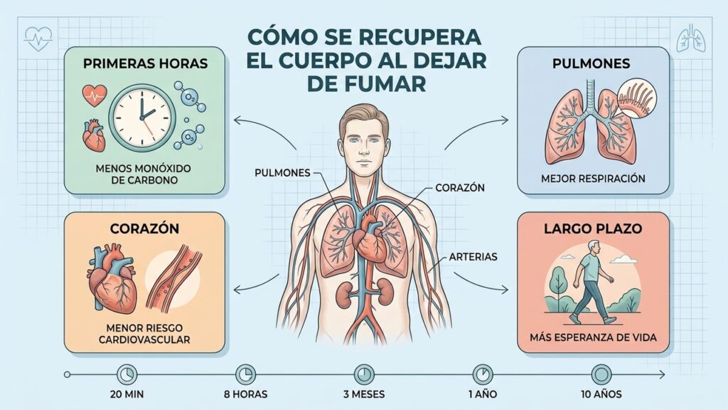 Tu cuerpo empieza a recuperarse antes de lo que imaginas al dejar de fumar