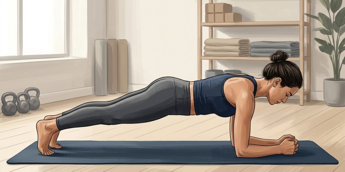 Ejercicio de plancha: cómo la posición estática fortalece el abdomen y la zona lumbar