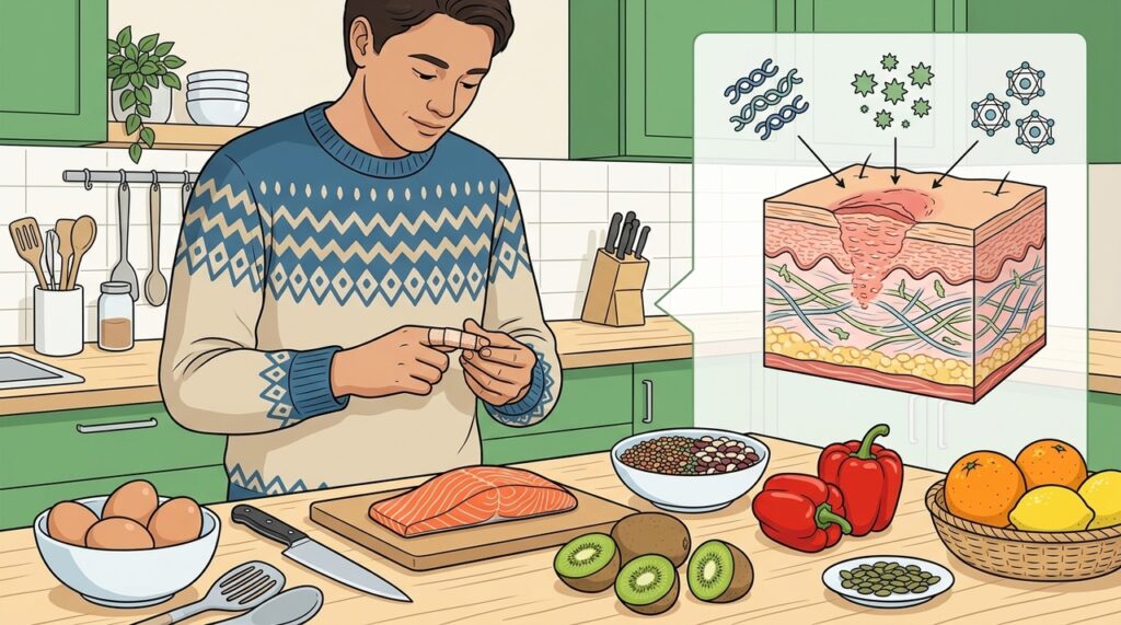 ¿Qué debes comer para favorecer la cicatrización de heridas y cuidar la piel?