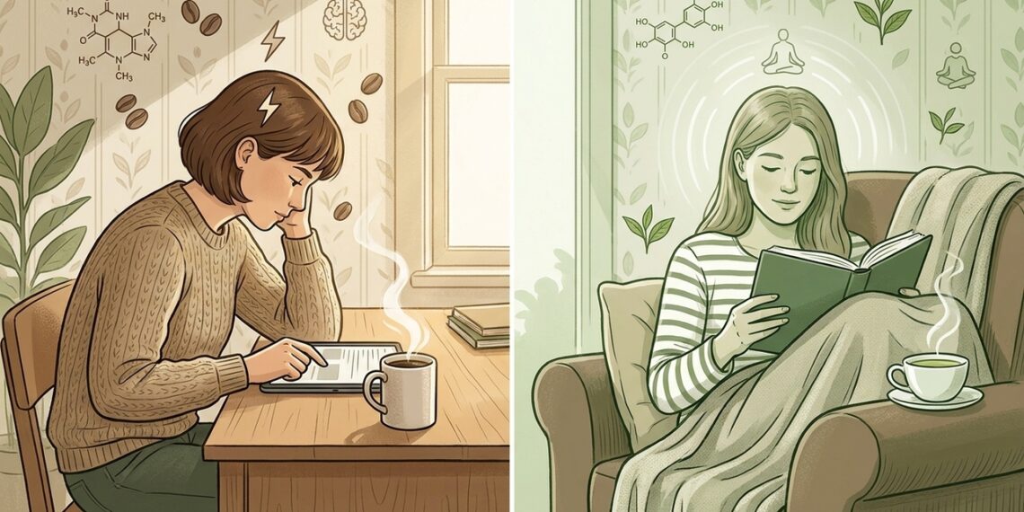 La diferencia entre el té verde y el café