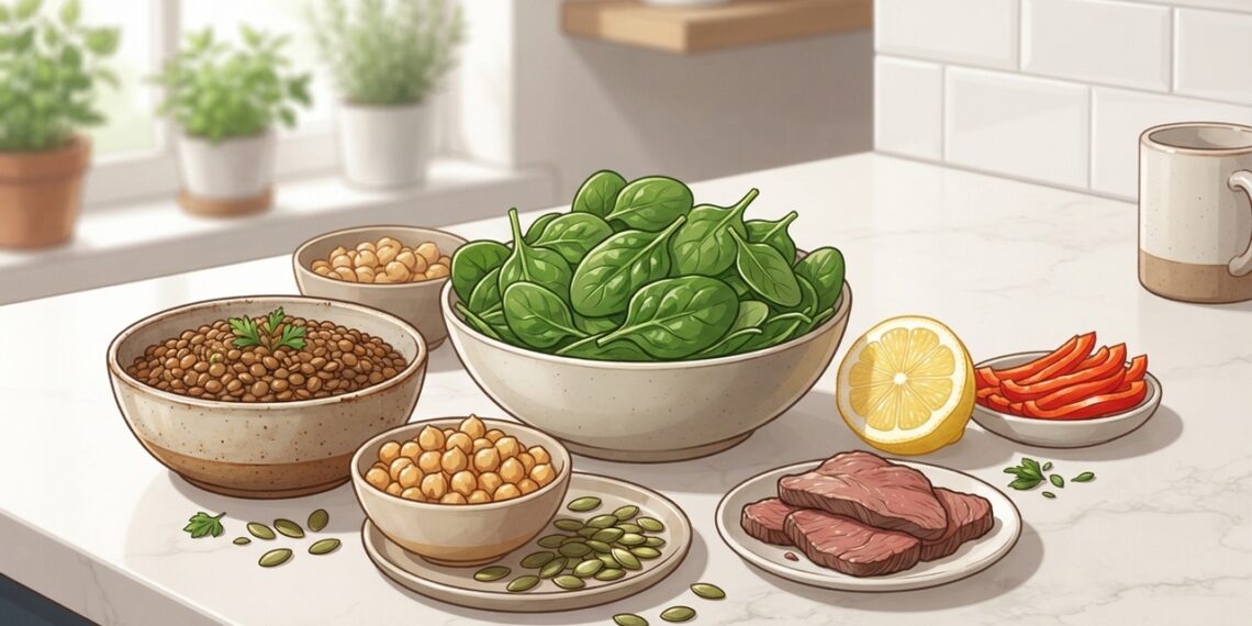 5 alimentos con más hierro que las espinacas