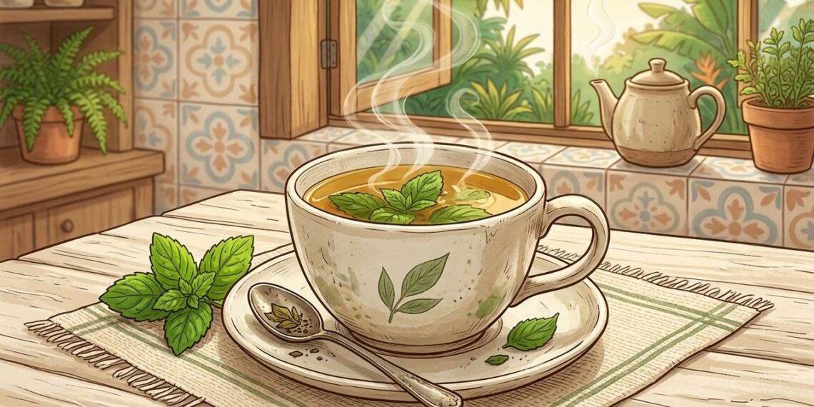 Un vaso de infusión de menta al día puede ayudar a aliviar la sensación de hinchazón de forma natural