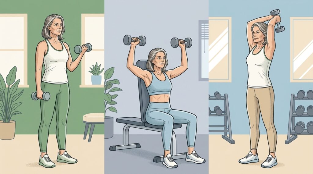 Los 3 ejercicios para fortalecer los brazos y los hombros después de los 50 años