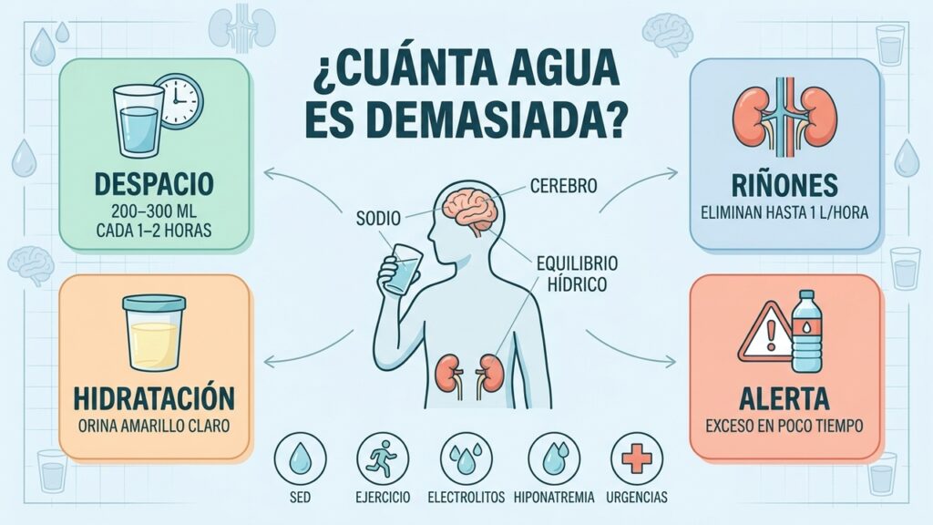 Beber demasiada agua también puede poner en riesgo tu salud