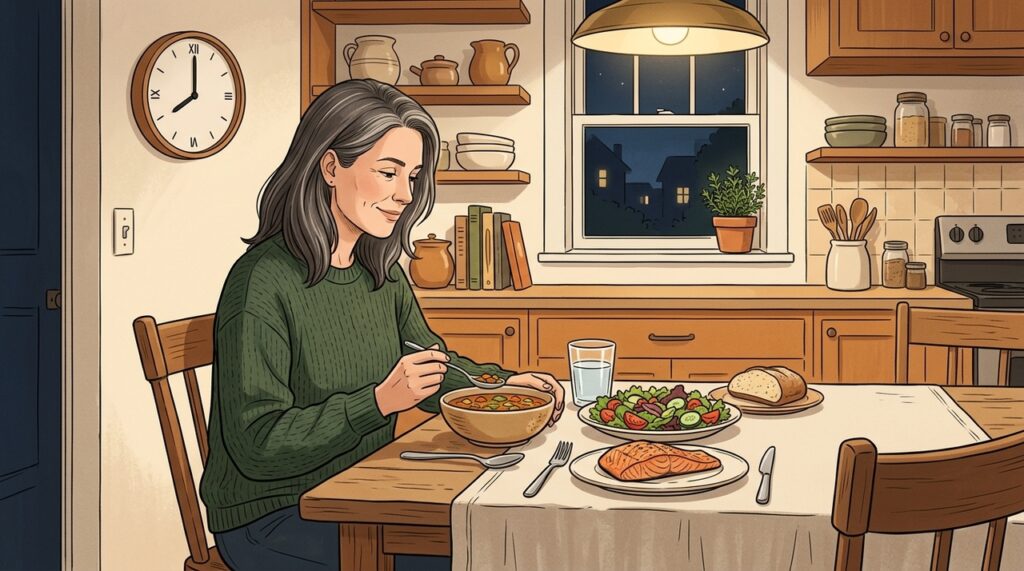 Cenar ligero y no muy tarde mejora la digestión y el descanso