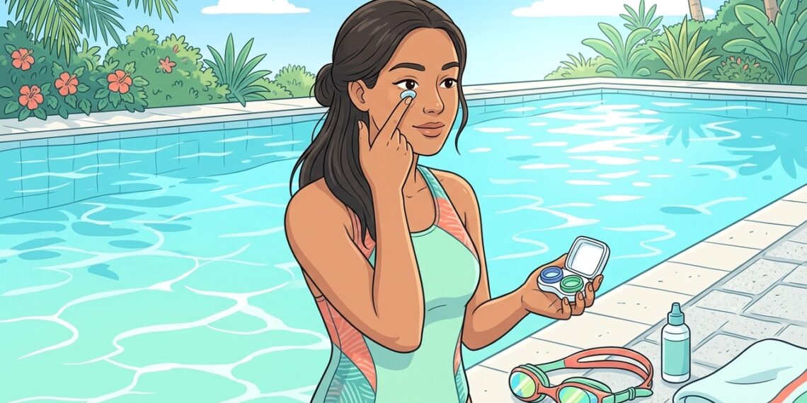 Usar lentillas en el agua puede poner en riesgo tu visión