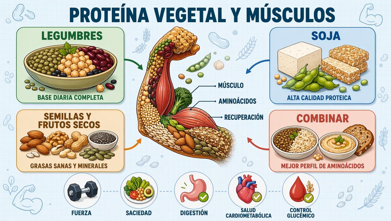 Cuatro claves para mejorar la proteína vegetal y proteger la masa muscular.