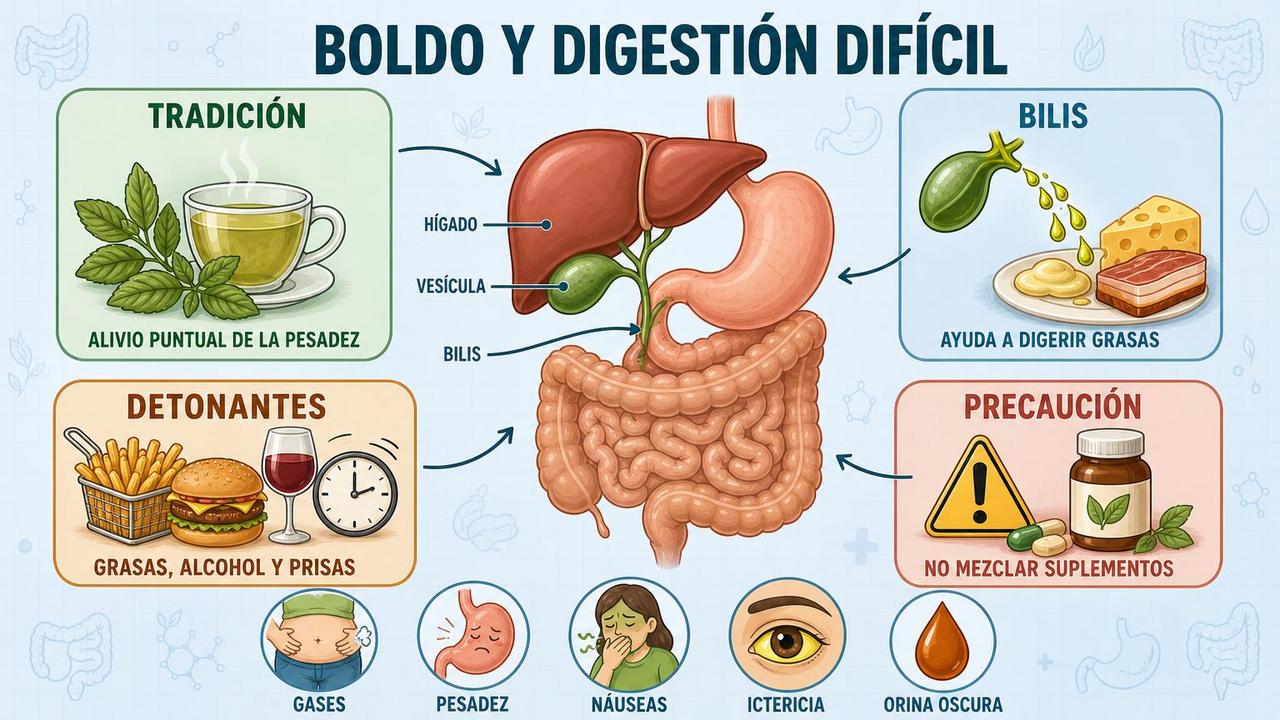 Tradición, bilis, detonantes y precauciones clave ante la digestión difícil.