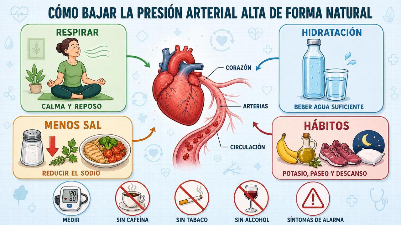Cuatro pilares naturales para apoyar el control de la presión arterial.